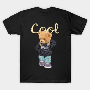 cool teddy bear with headphones T-Shirt